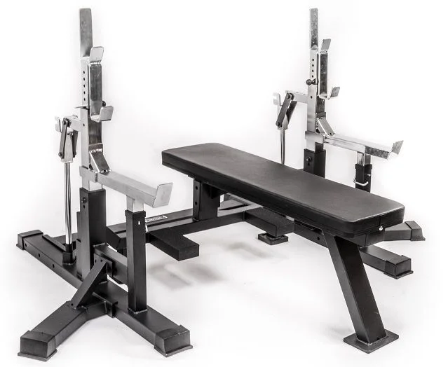 Recoil Bänkpress Premium med Säkerhetsarmar Svart, variant REC12360